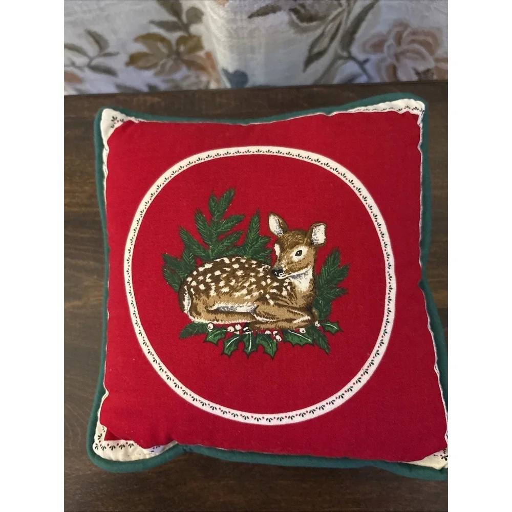 Christmas Throw Pillows Winter Squirrel & Fawn Holiday Home Decor 7